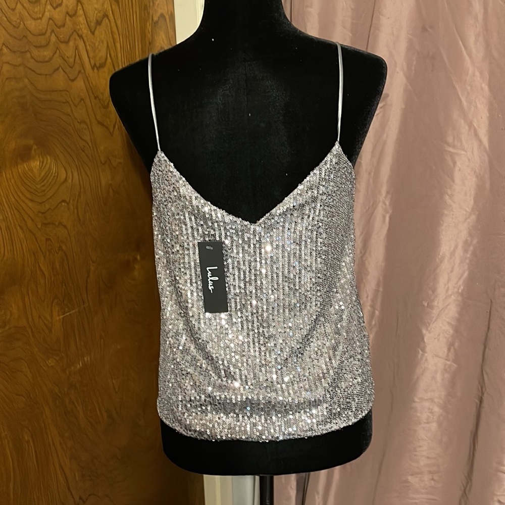 Lulu’s NWT sequined tank top,sz.S - Picture 2 of 4